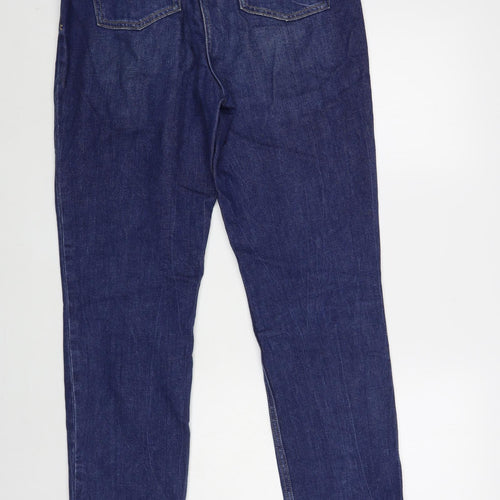 NEXT Womens Blue Cotton Skinny Jeans Size 12 L33 in Regular Button