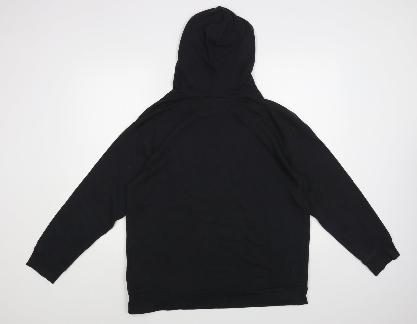 H&M Mens Black Cotton Pullover Hoodie Size M - Mont Blanc