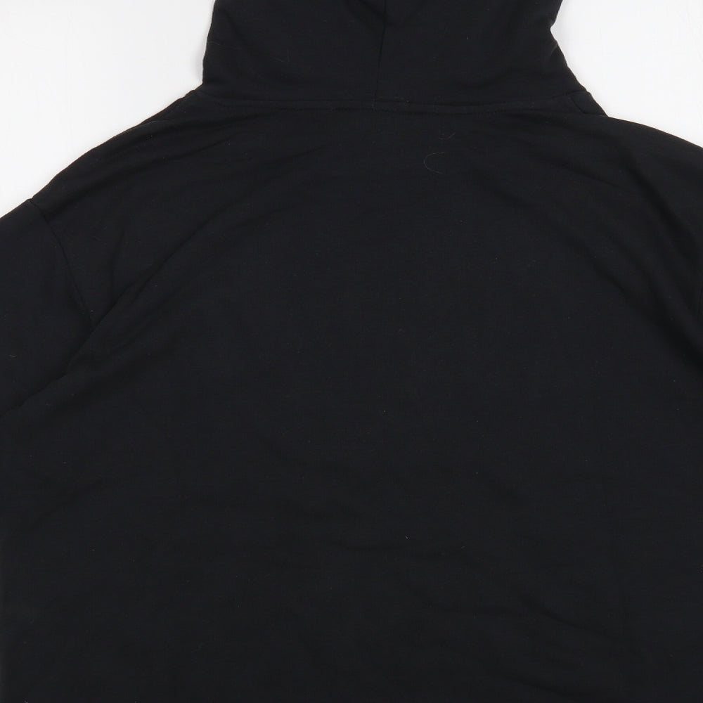 H&M Mens Black Cotton Pullover Hoodie Size M - Mont Blanc