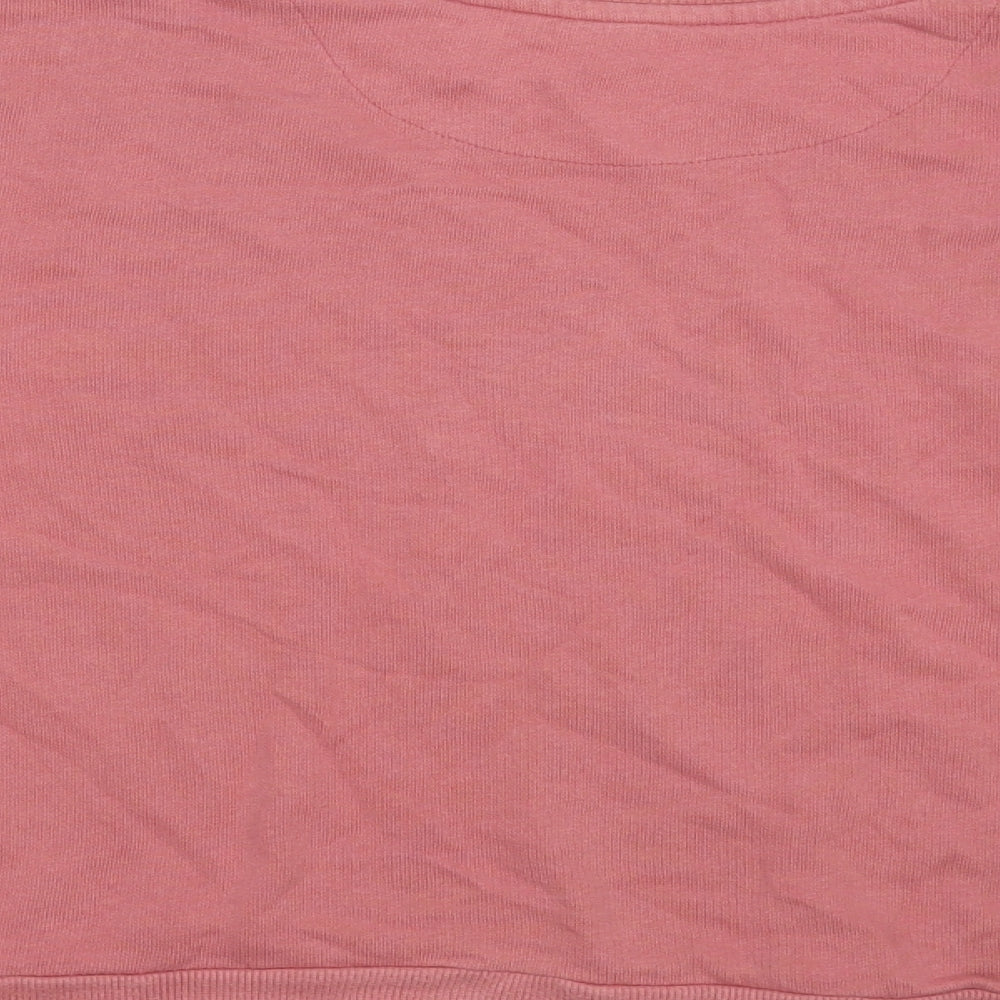 Marks and Spencer Girls Pink Cotton Pullover Sweatshirt Size 10 Years Pullover - Girl Power