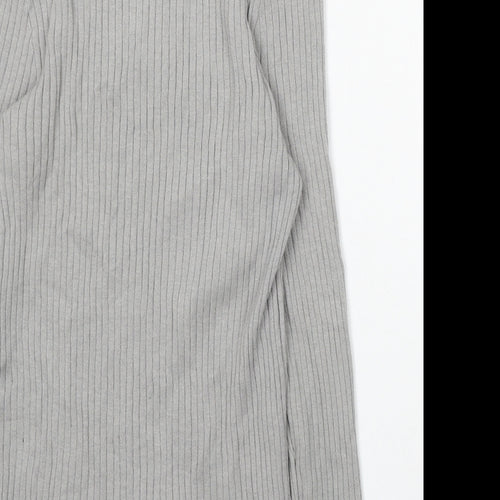 Primark Womens Grey Roll Neck Acrylic Pullover Jumper Size 12