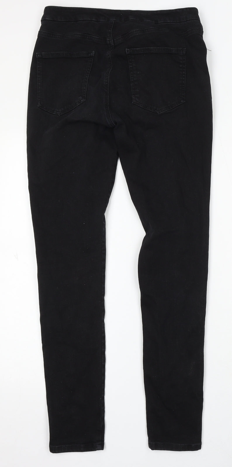 French Connection Womens Black Cotton Skinny Jeans Size 12 L32 in Regular Button