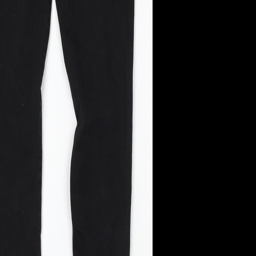 French Connection Womens Black Cotton Skinny Jeans Size 12 L32 in Regular Button
