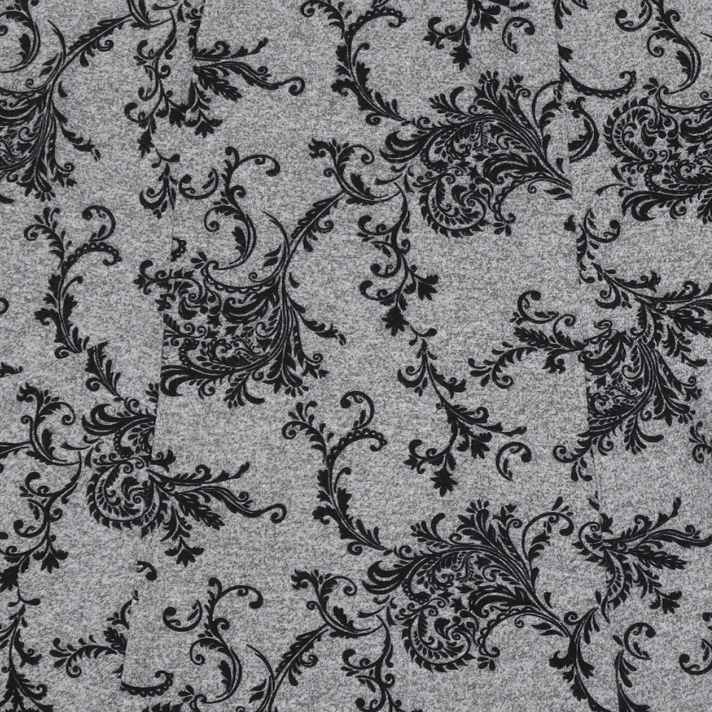 Bonmarché Womens Grey Floral Polyester Trumpet Skirt Size 20
