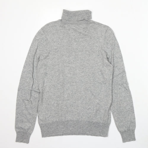 BHS Womens Grey Roll Neck Polyester Pullover Jumper Size 10