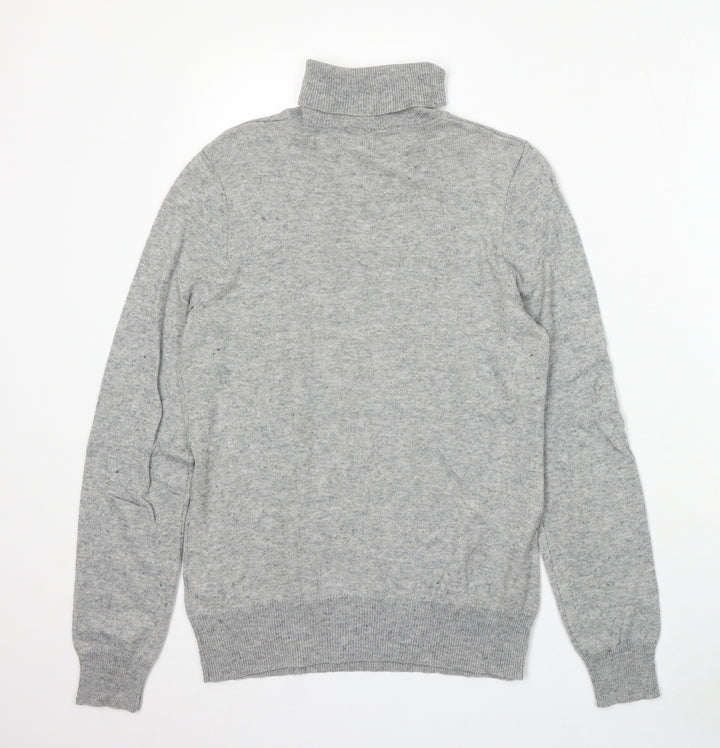 BHS Womens Grey Roll Neck Polyester Pullover Jumper Size 10