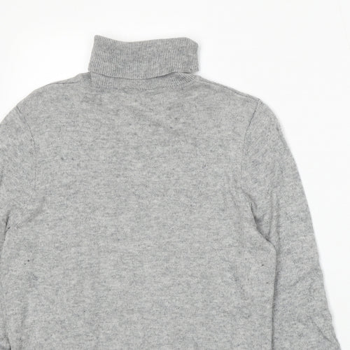 BHS Womens Grey Roll Neck Polyester Pullover Jumper Size 10