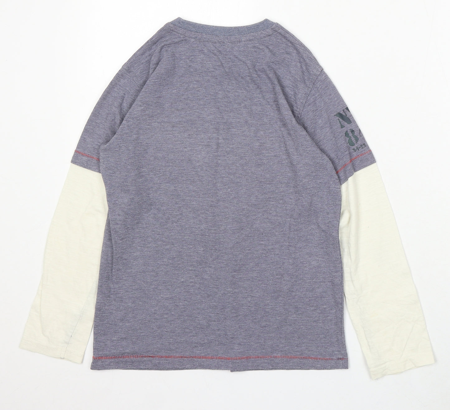 George Girls Blue Cotton Basic T-Shirt Size 9-10 Years Round Neck - Authentic Crafted for Style