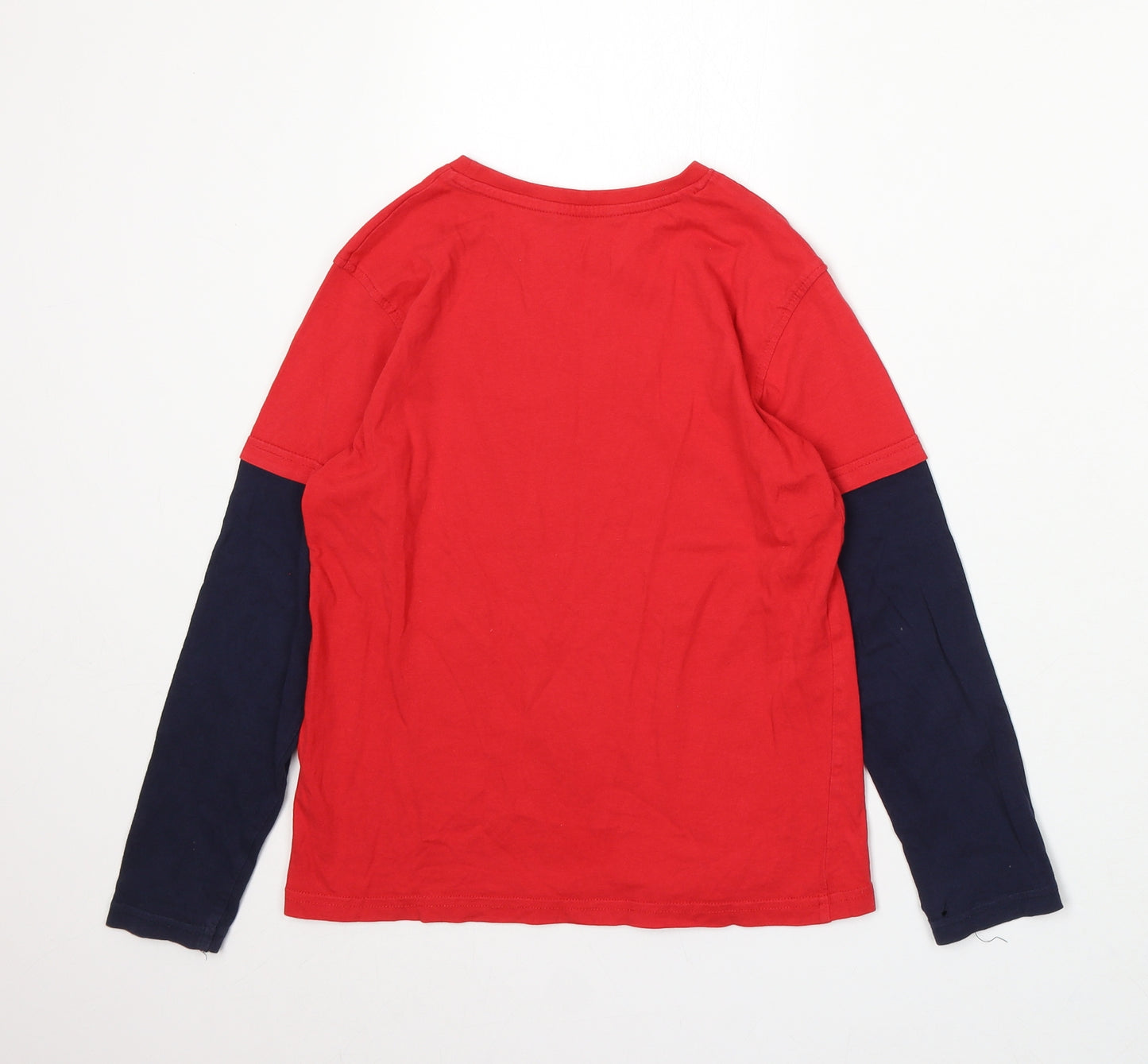 George Boys Red Cotton Basic T-Shirt Size 9-10 Years Round Neck - Game Over