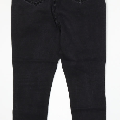 George Womens Black Cotton Skinny Jeans Size 32 in L25 in Regular Button