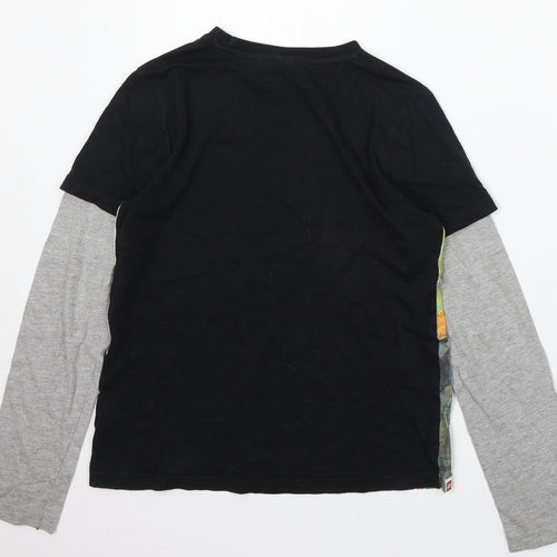 LEGO Boys Multicoloured Geometric Cotton Basic T-Shirt Size 10-11 Years Round Neck - Nexo Knights Power Up!