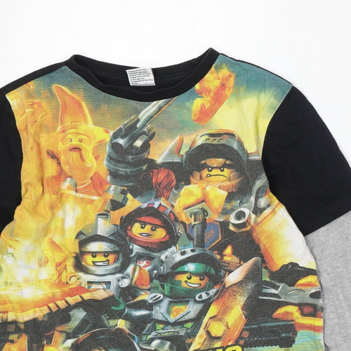 LEGO Boys Multicoloured Geometric Cotton Basic T-Shirt Size 10-11 Years Round Neck - Nexo Knights Power Up!