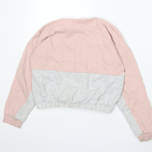 Pep&Co Girls Pink Camouflage Cotton Pullover Sweatshirt Size 11-12 Years Pullover - Do What You Love