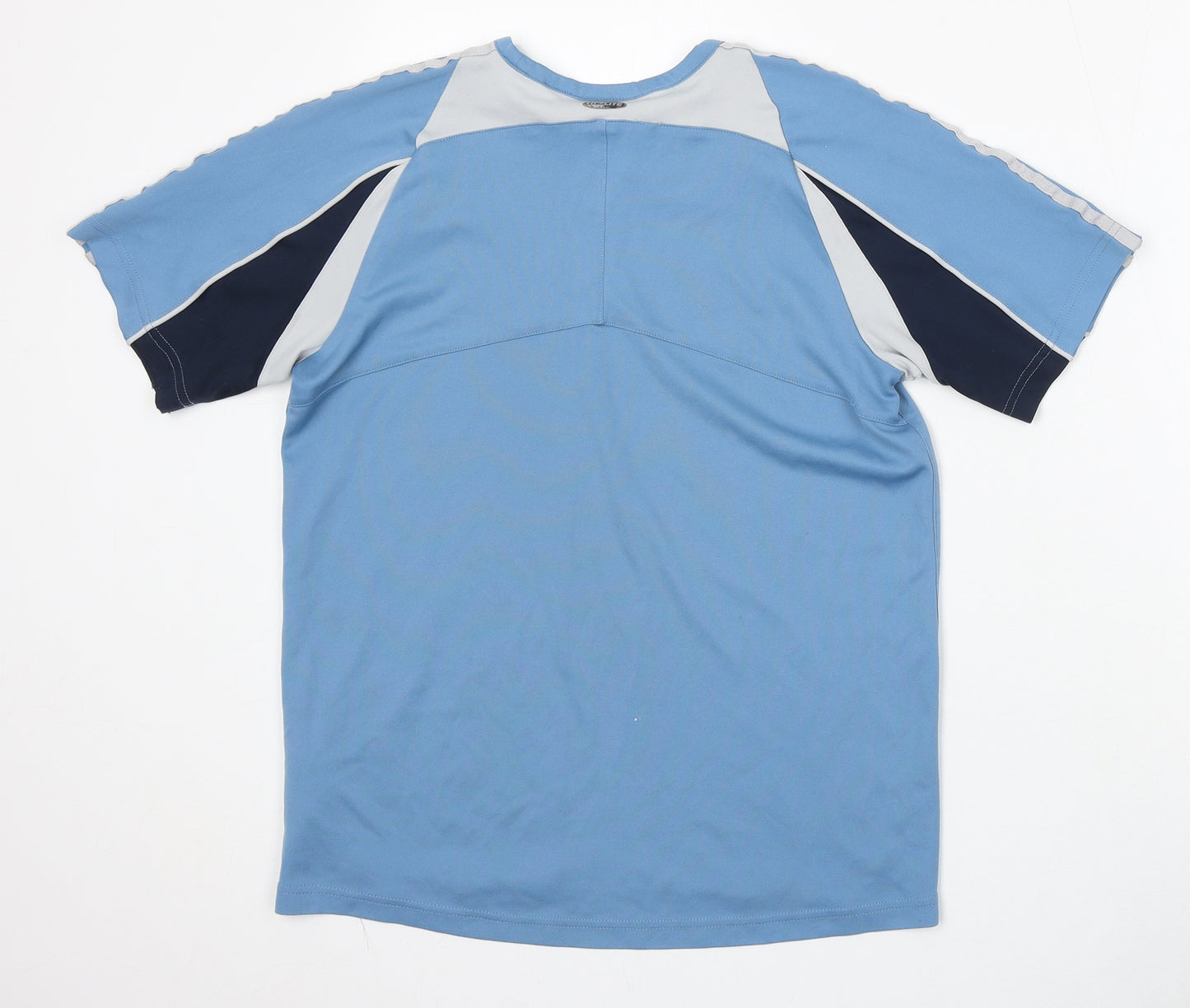 adidas Mens Blue Polyester T-Shirt Size S Round Neck