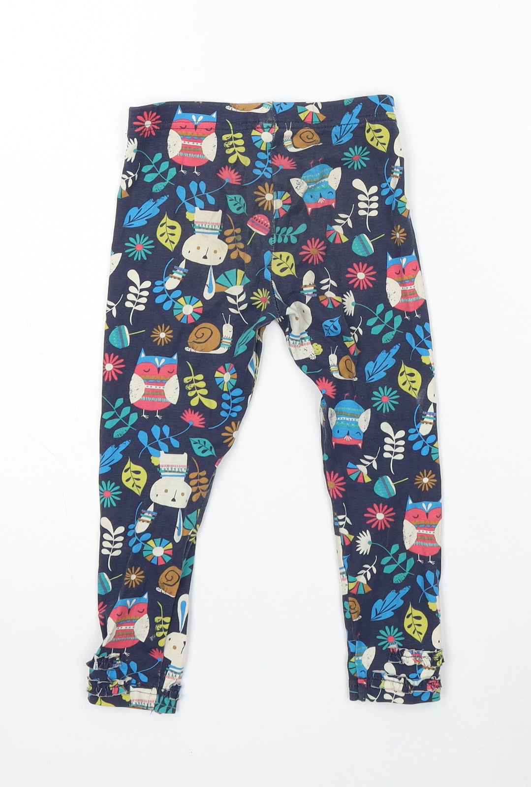 George Boys Blue Geometric Cotton Jogger Trousers Size 3-4 Years Regular - Animals