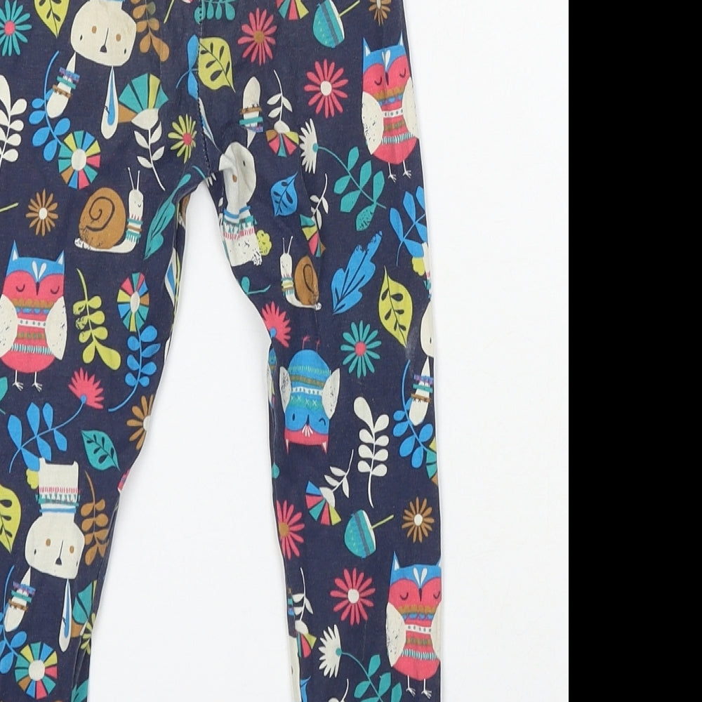 George Boys Blue Geometric Cotton Jogger Trousers Size 3-4 Years Regular - Animals