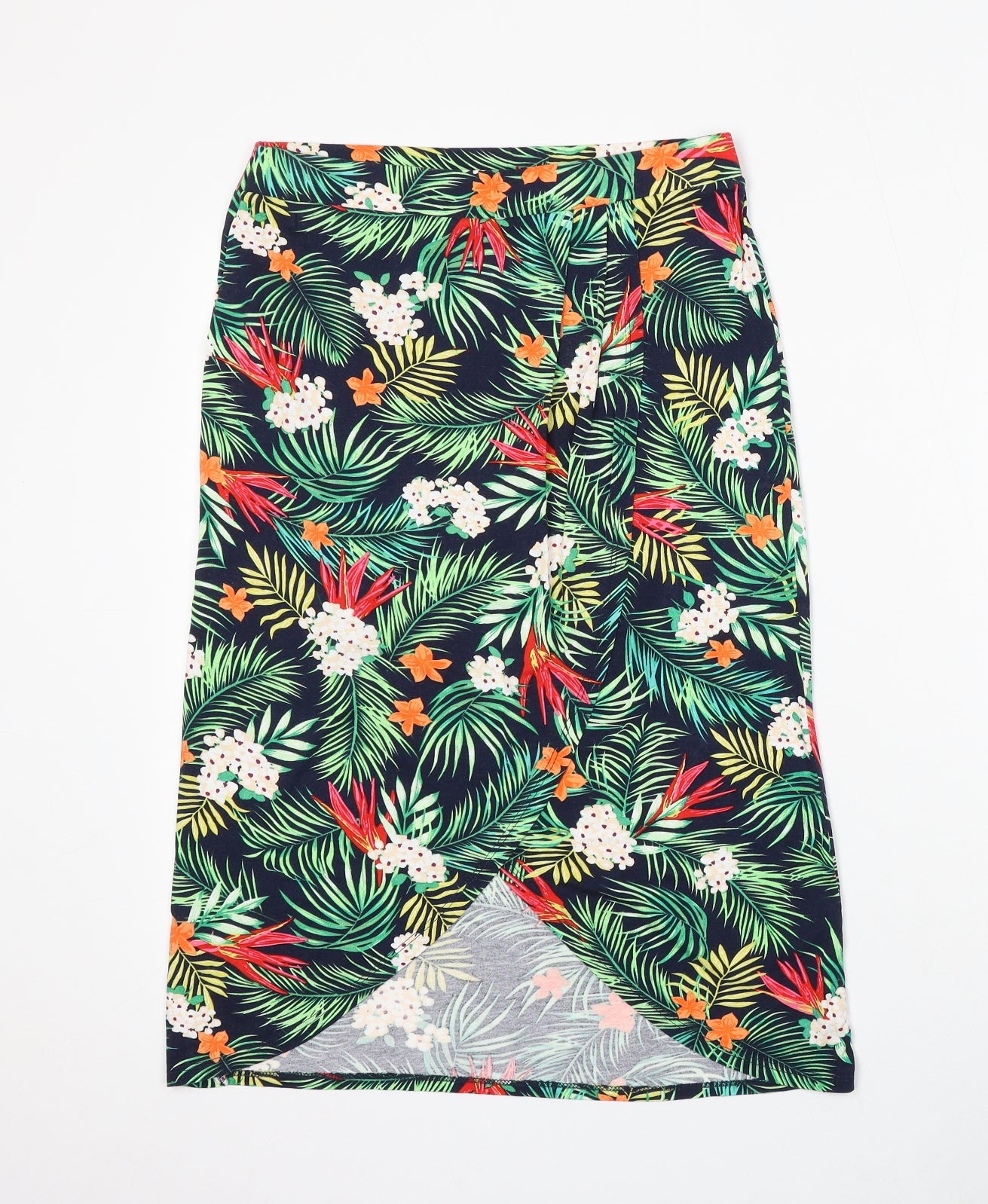 George Womens Blue Floral Polyester Straight & Pencil Skirt Size 10