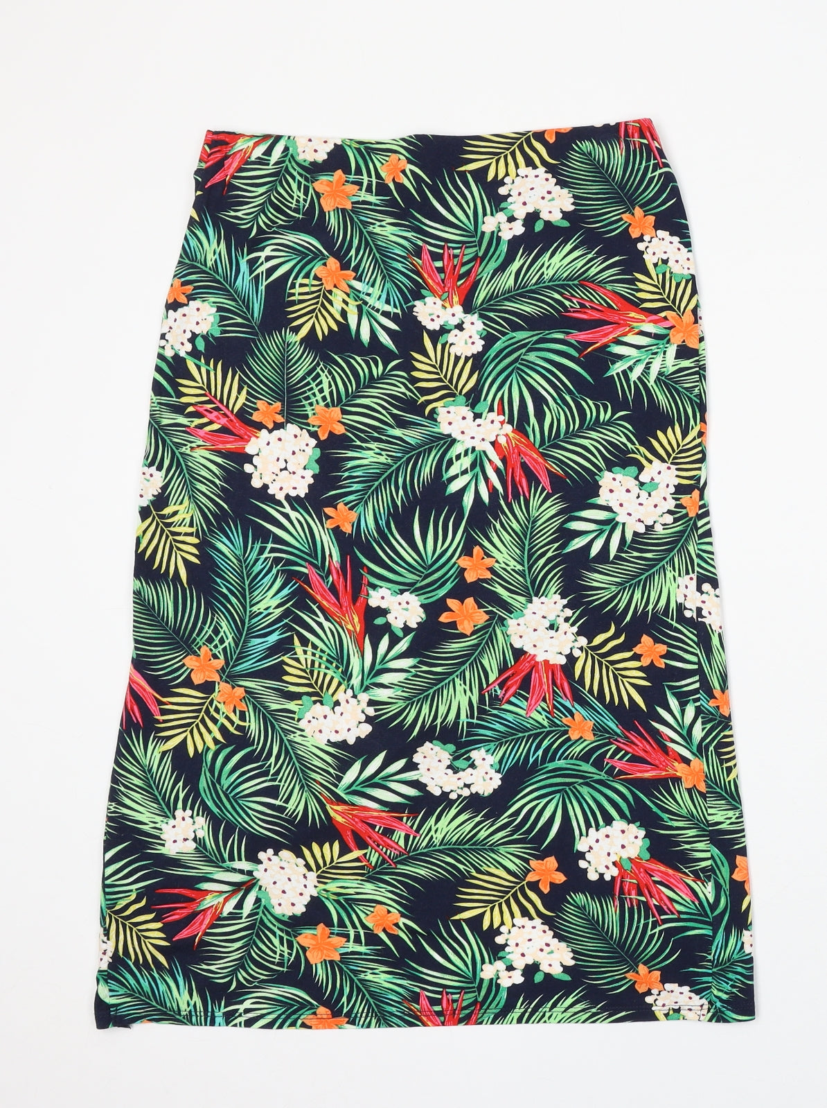 George Womens Blue Floral Polyester Straight & Pencil Skirt Size 10