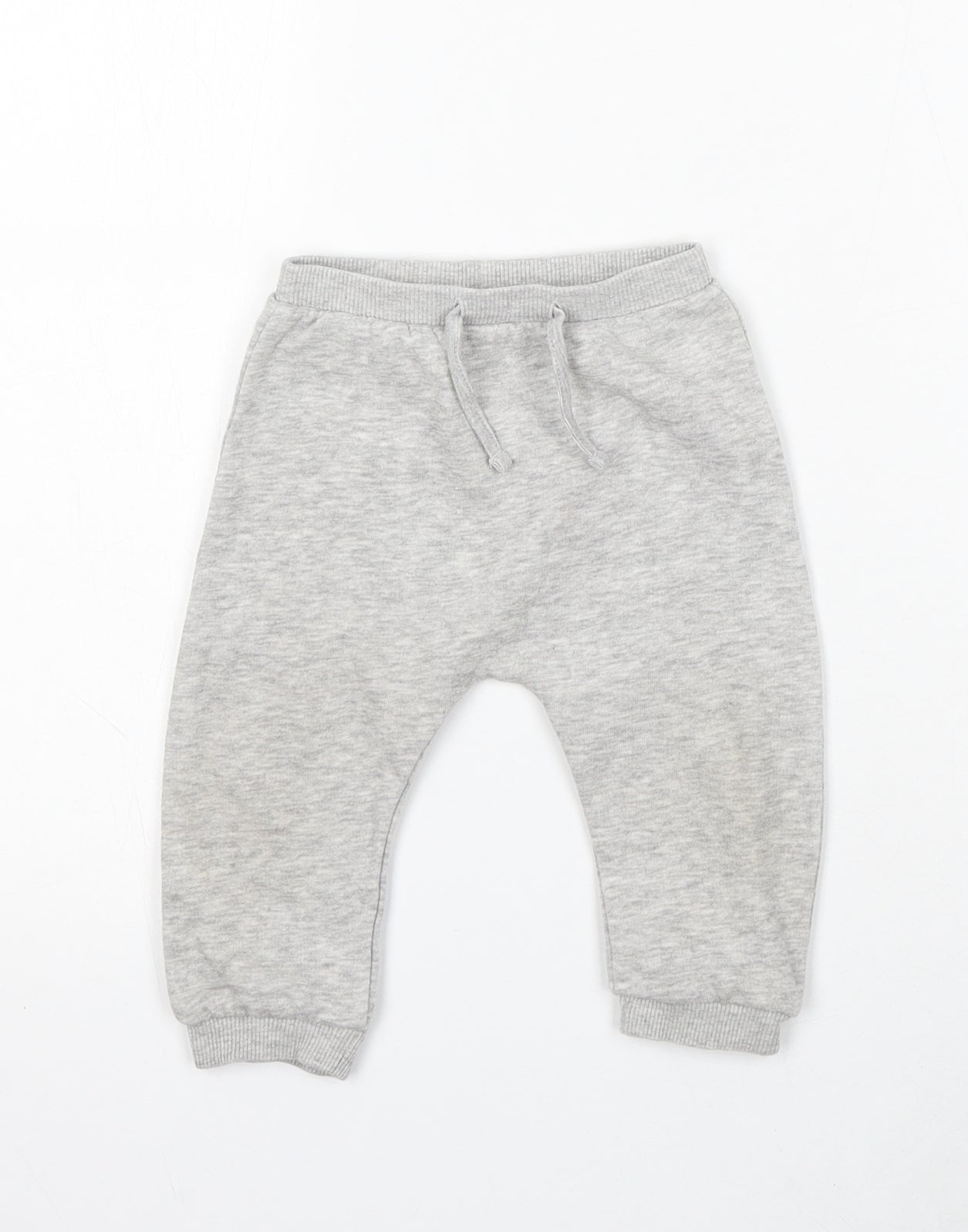 Matalan Boys Grey Cotton Jogger Trousers Size 6-9 Months