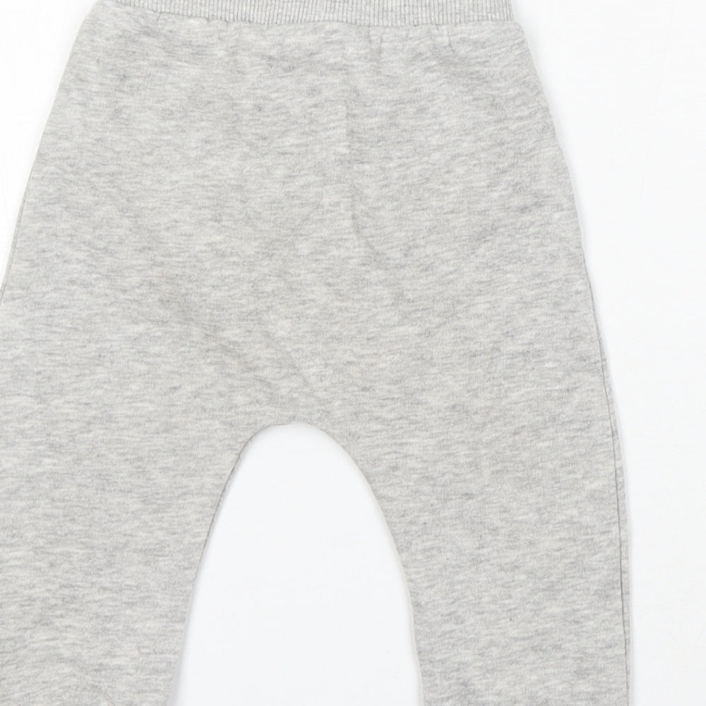 Matalan Boys Grey Cotton Jogger Trousers Size 6-9 Months