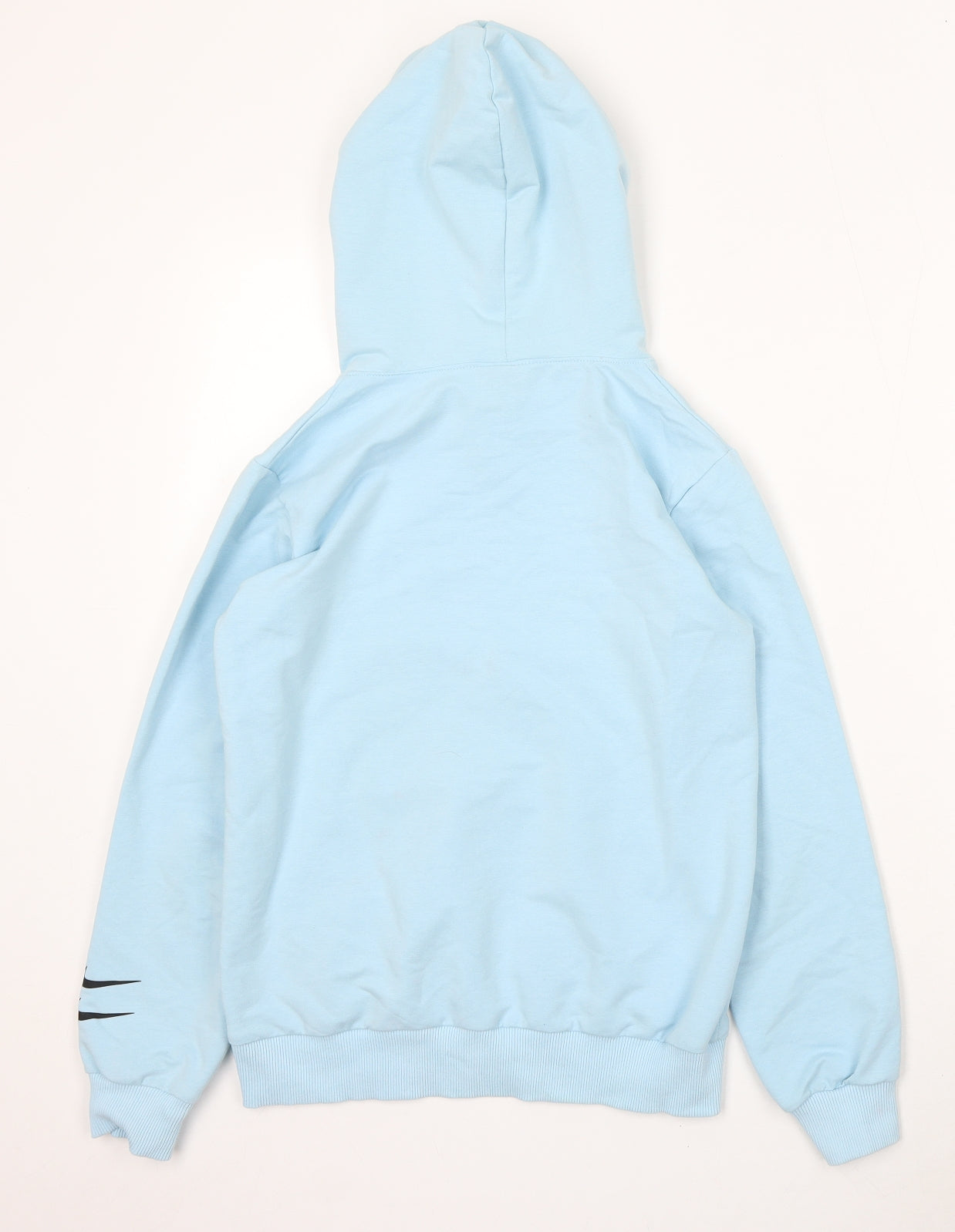Nike Womens Blue Cotton Pullover Hoodie Size S Drawstring