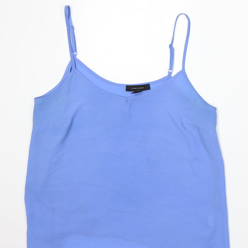 Atmosphere Womens Blue Polyester Basic Blouse Size 14 Round Neck