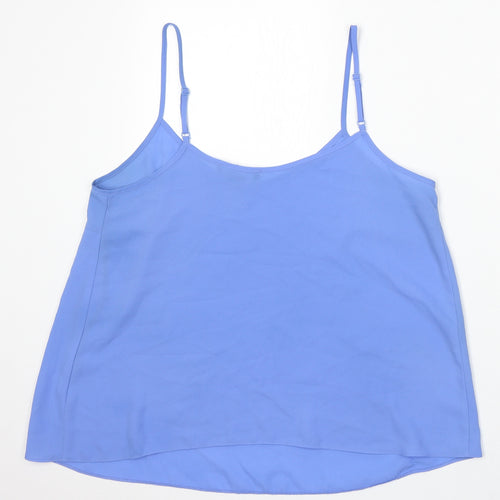 Atmosphere Womens Blue Polyester Basic Blouse Size 14 Round Neck