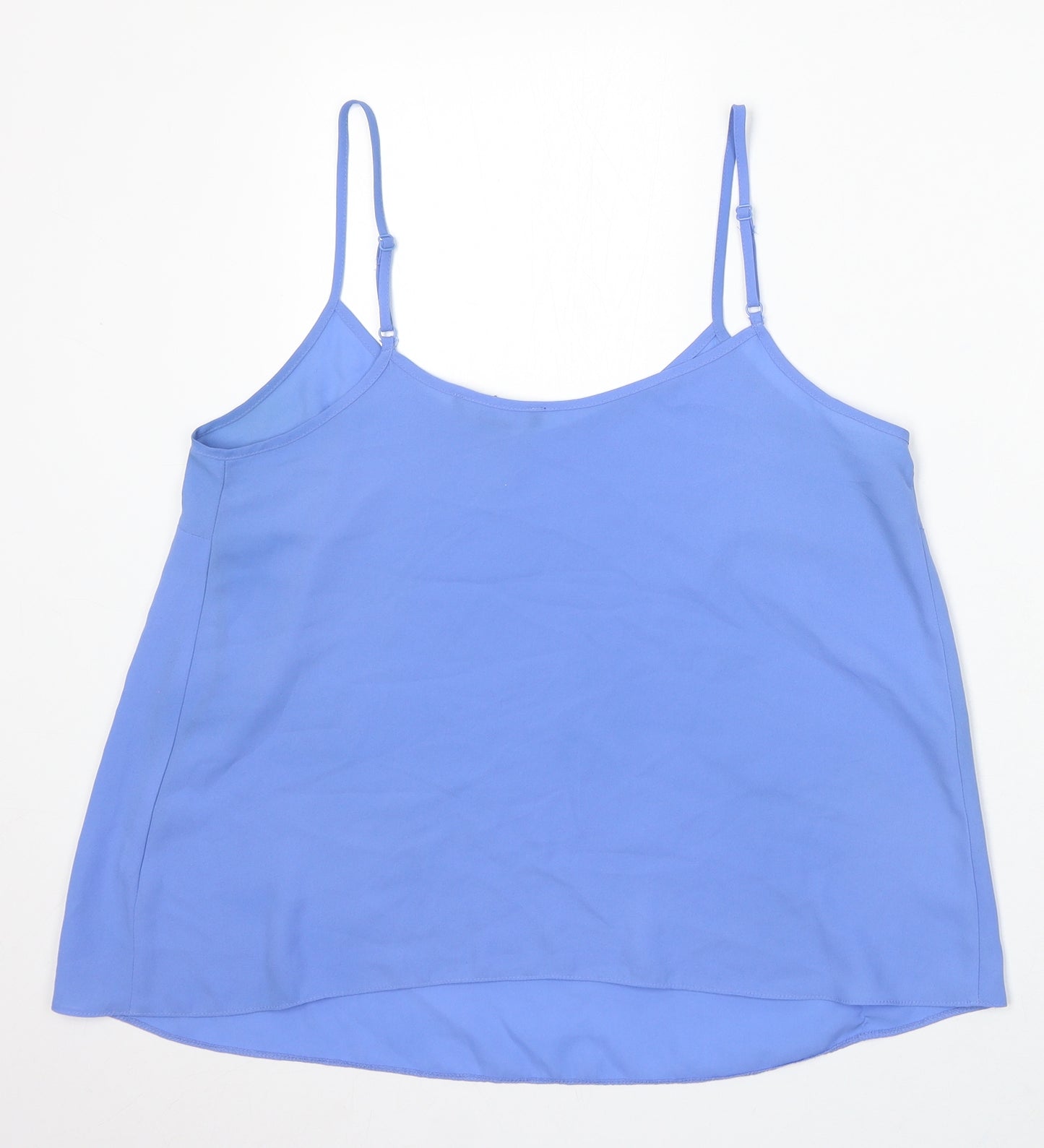 Atmosphere Womens Blue Polyester Basic Blouse Size 14 Round Neck