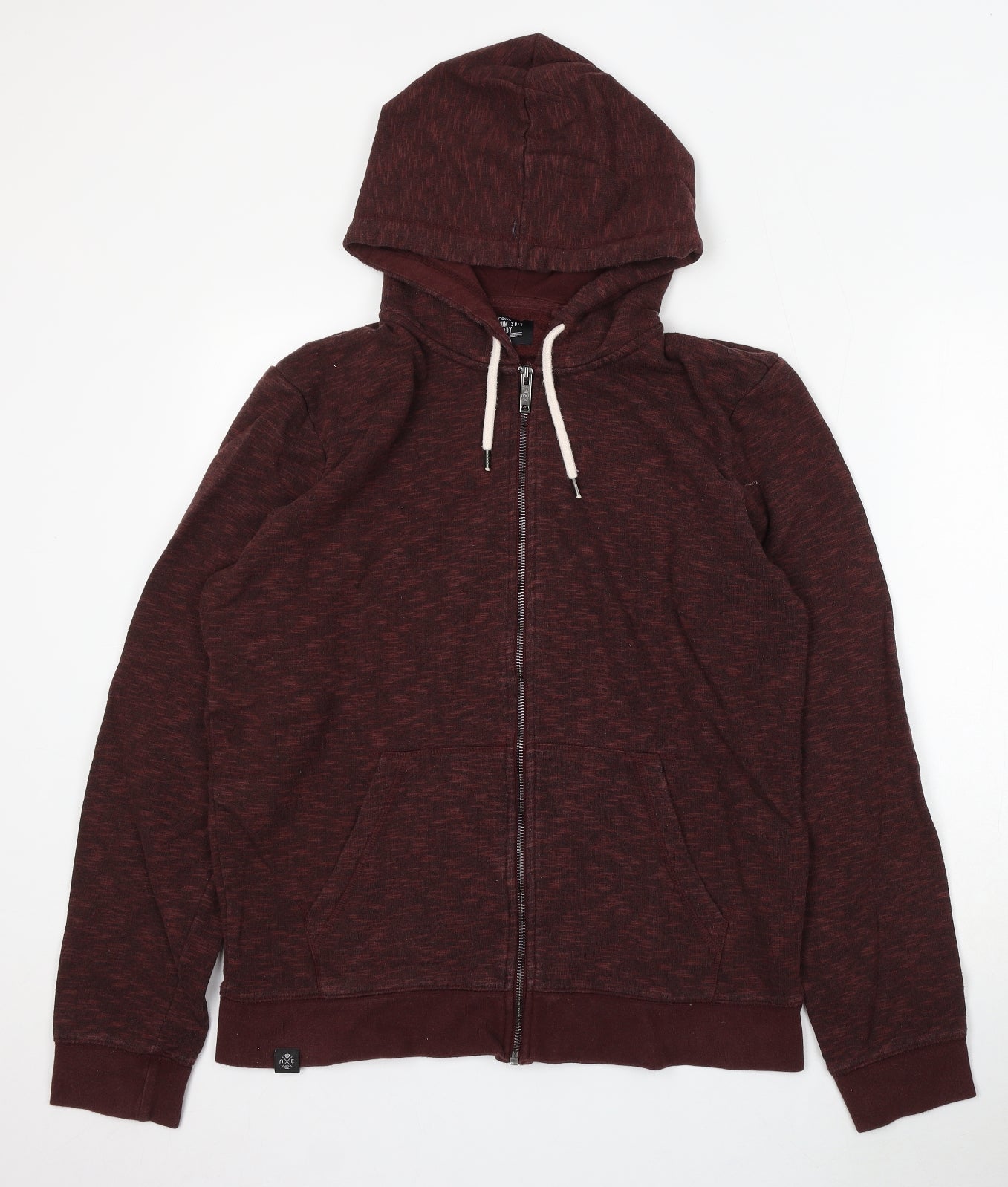 NEXT Mens Red Cotton Full Zip Hoodie Size M