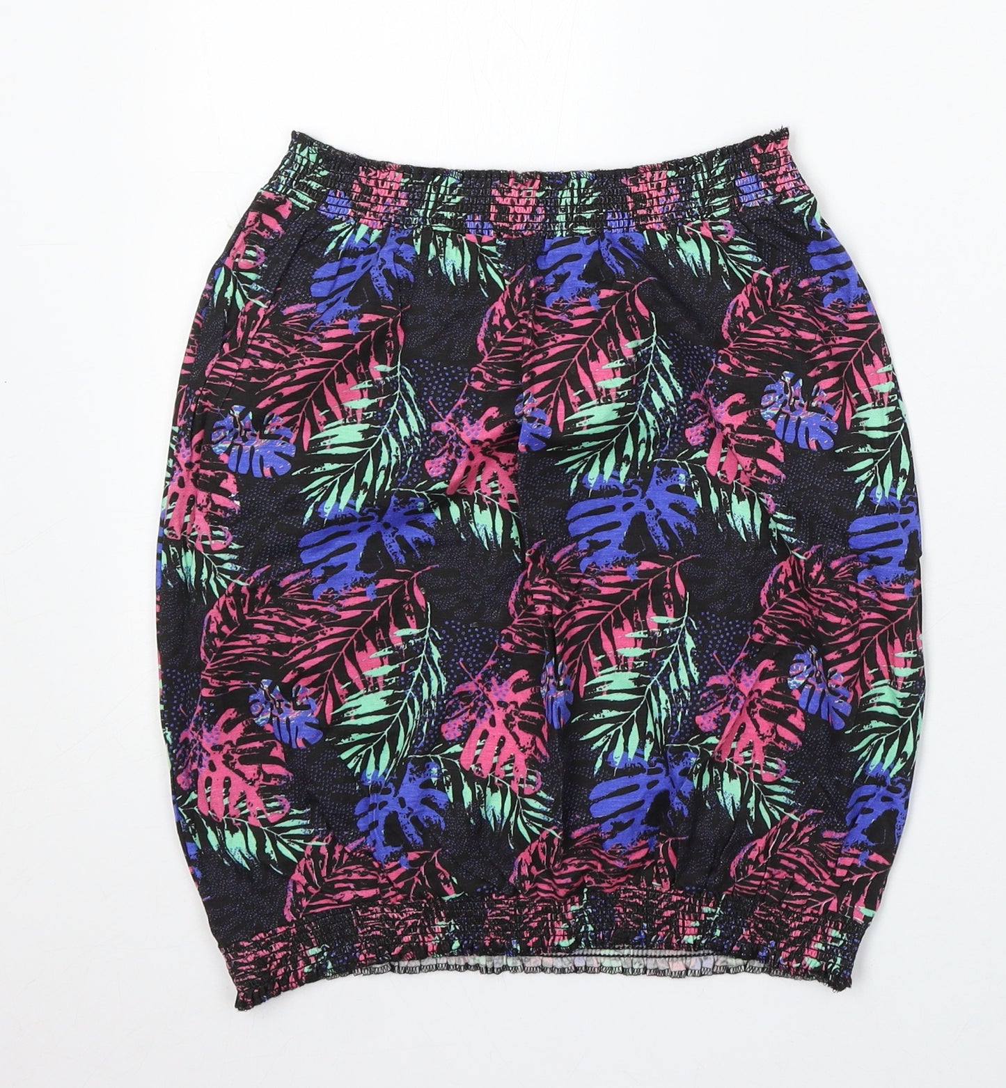 BeYou Womens Black Floral Polyester Straight & Pencil Skirt Size 12