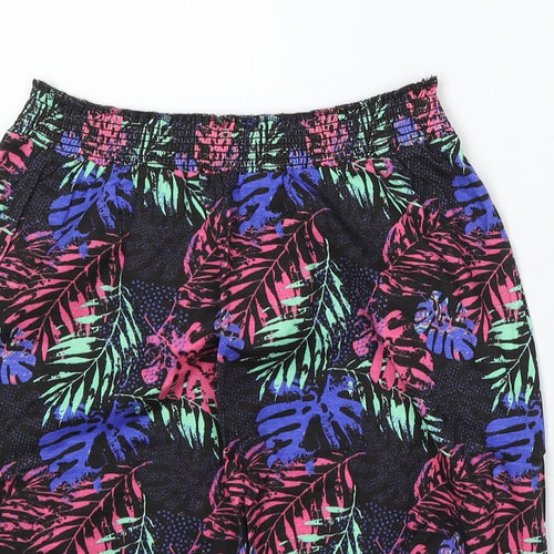 BeYou Womens Black Floral Polyester Straight & Pencil Skirt Size 12