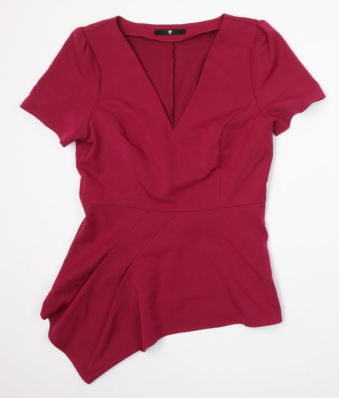 Very Womens Red Cotton Pullover Sweatshirt Size 12 Pullover