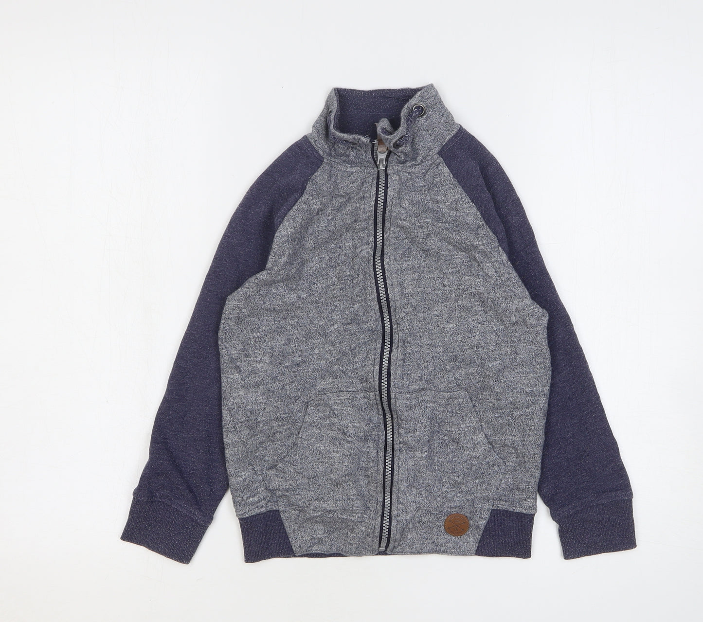 F&F Boys Blue Cotton Full Zip Sweatshirt Size 7-8 Years Zip