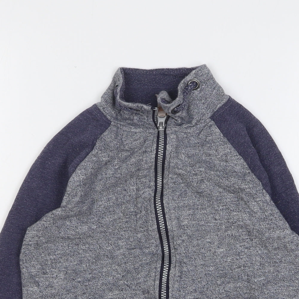 F&F Boys Blue Cotton Full Zip Sweatshirt Size 7-8 Years Zip