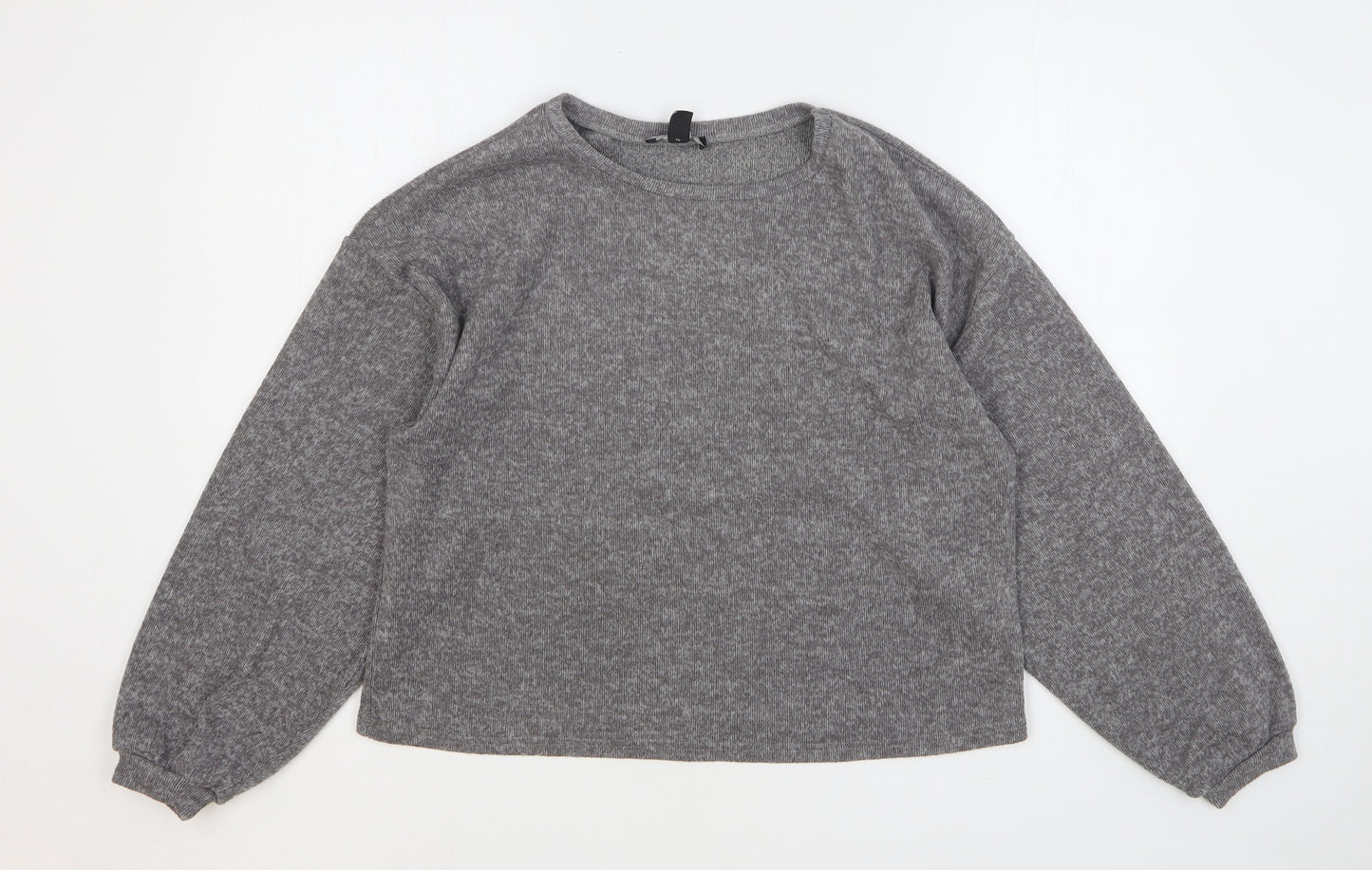 New Look Womens Grey Polyester Pullover Sweatshirt Size M Pullover