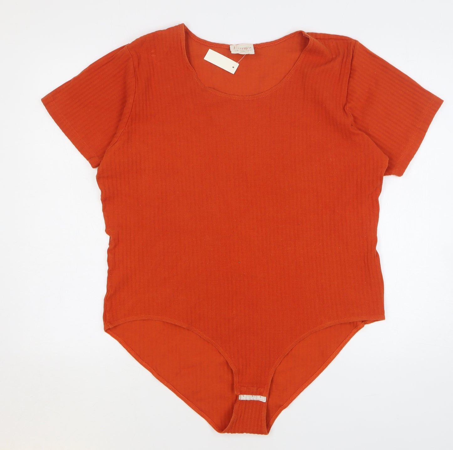 essence Womens Orange Cotton Bodysuit One-Piece Size 26 Snap