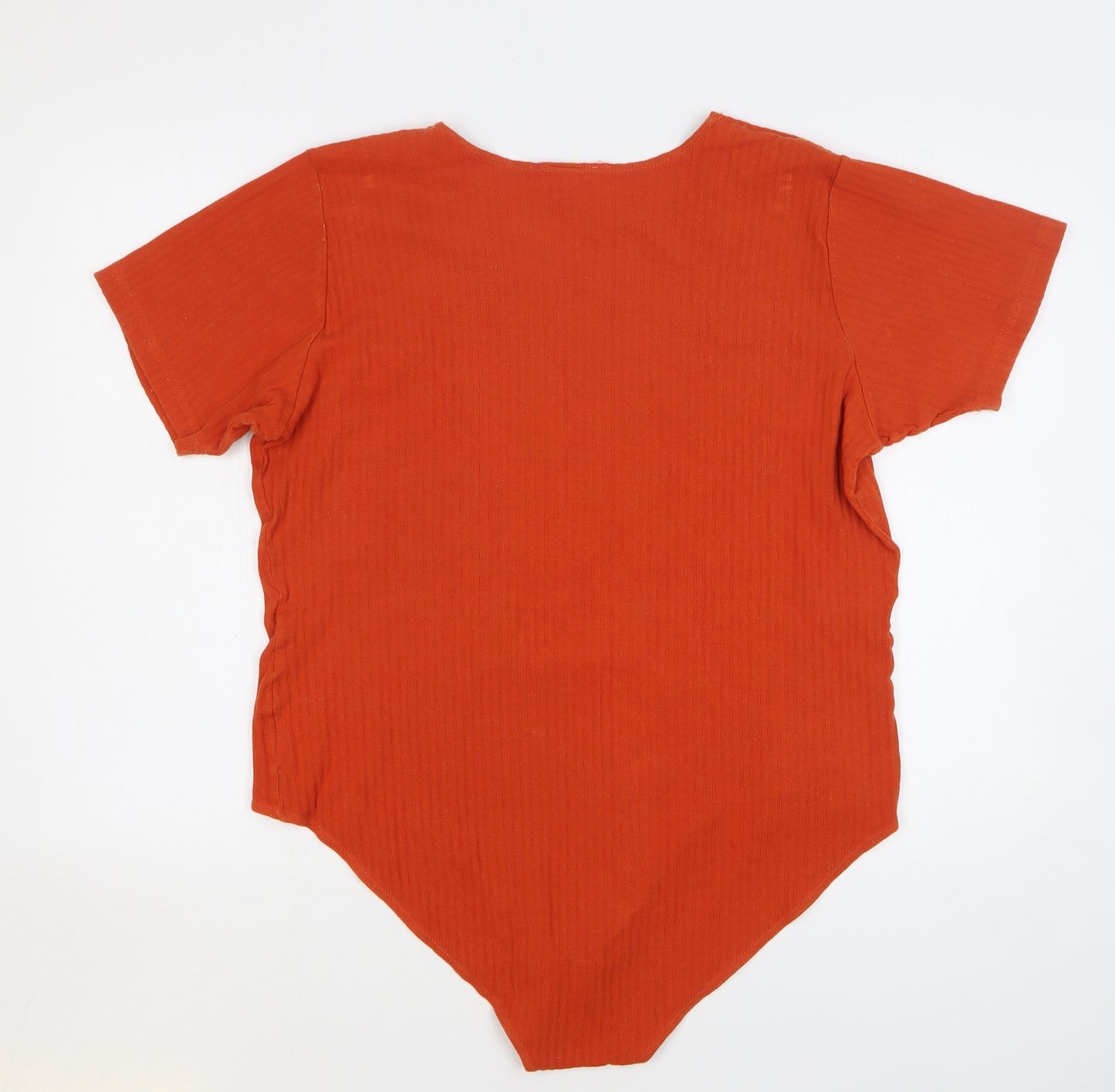 essence Womens Orange Cotton Bodysuit One-Piece Size 26 Snap