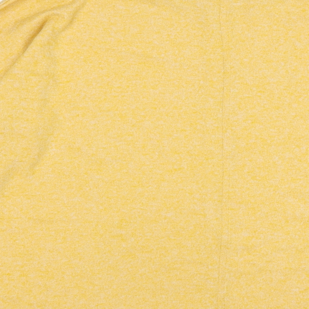 Nutmeg Womens Yellow Round Neck Polyester Pullover Jumper Size 14