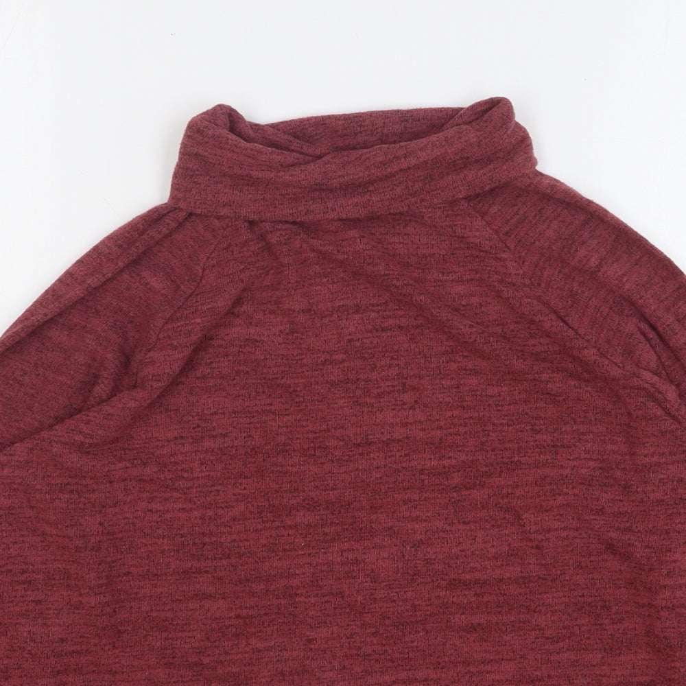 NEXT Womens Red Roll Neck Viscose Pullover Jumper Size 10