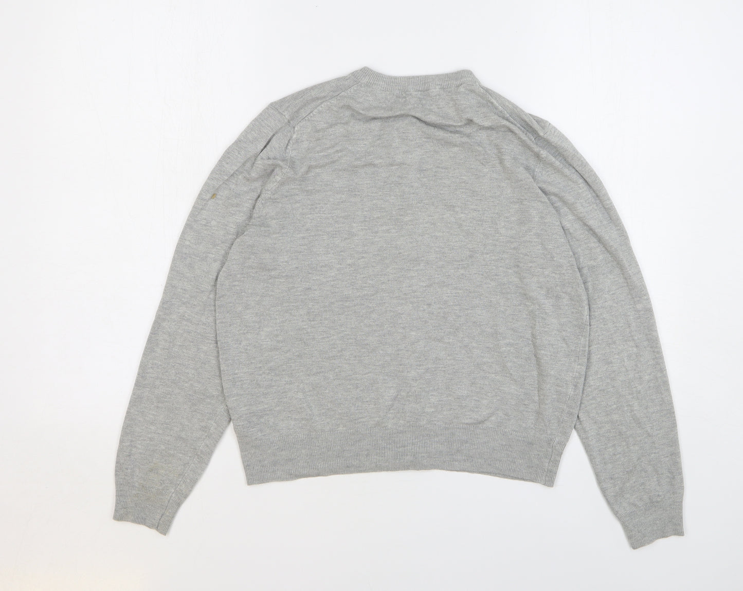 Marks and Spencer Womens Grey Round Neck Viscose Cardigan Jumper Size 14