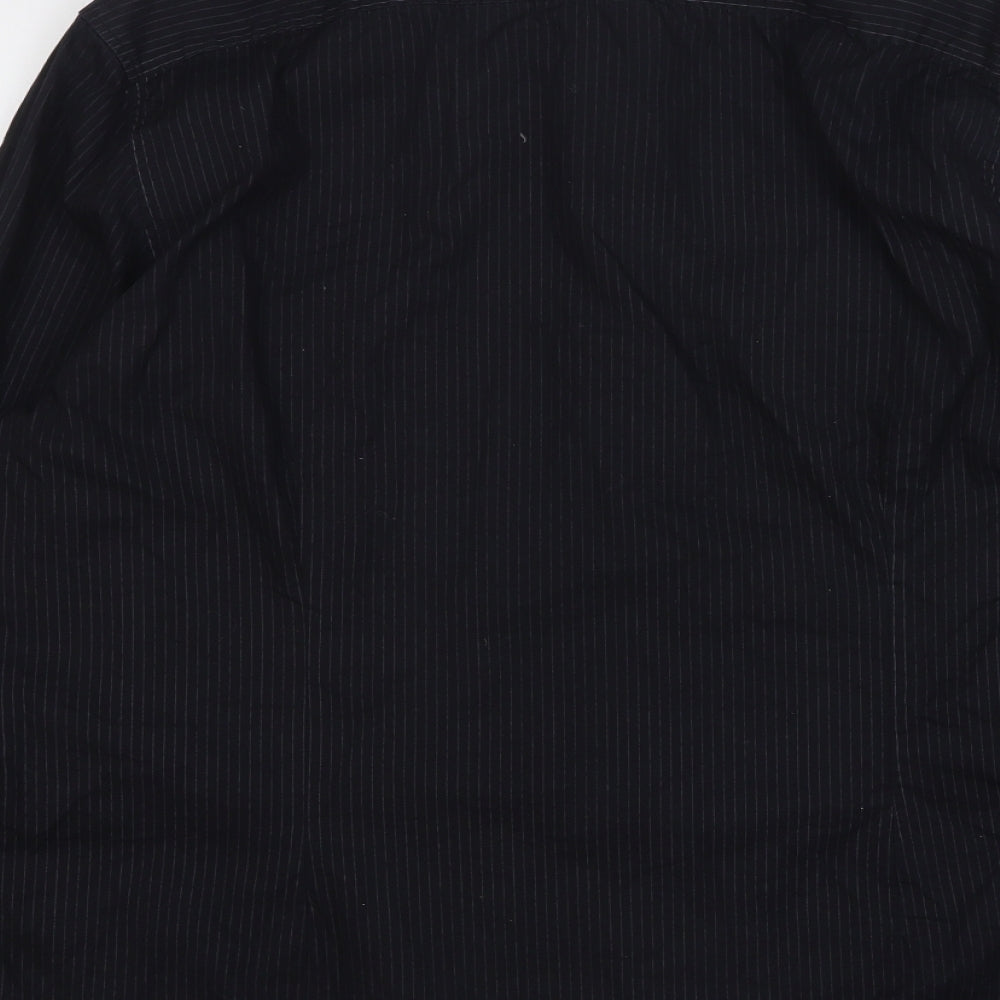 Burton Mens Brown Striped Cotton Button-Up Size XL Collared Button
