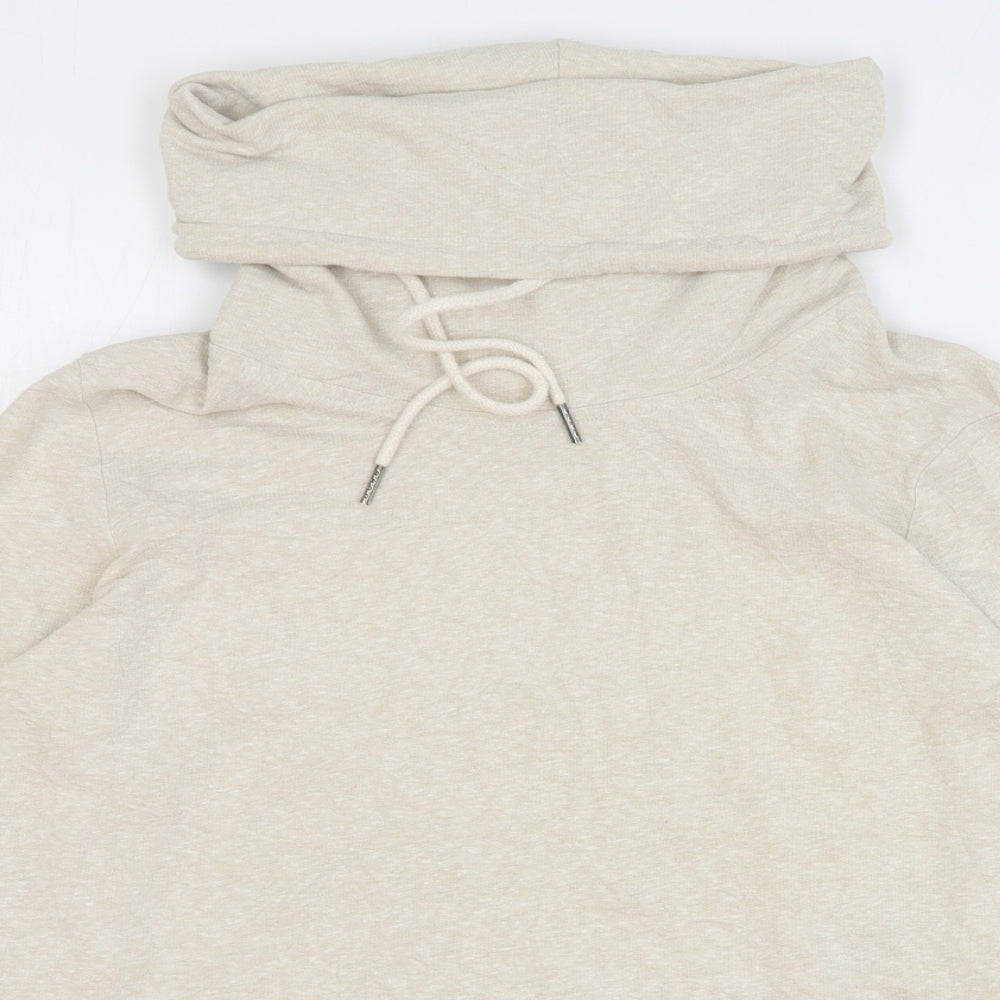 Marks and Spencer Womens Beige Cotton Pullover Sweatshirt Size 14 Pullover