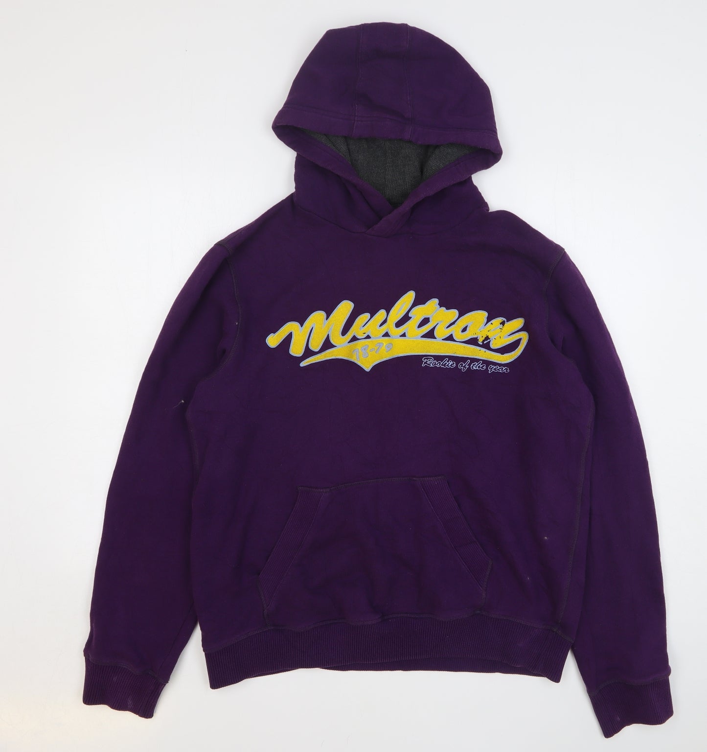 H&M Mens Purple Cotton Pullover Hoodie Size L