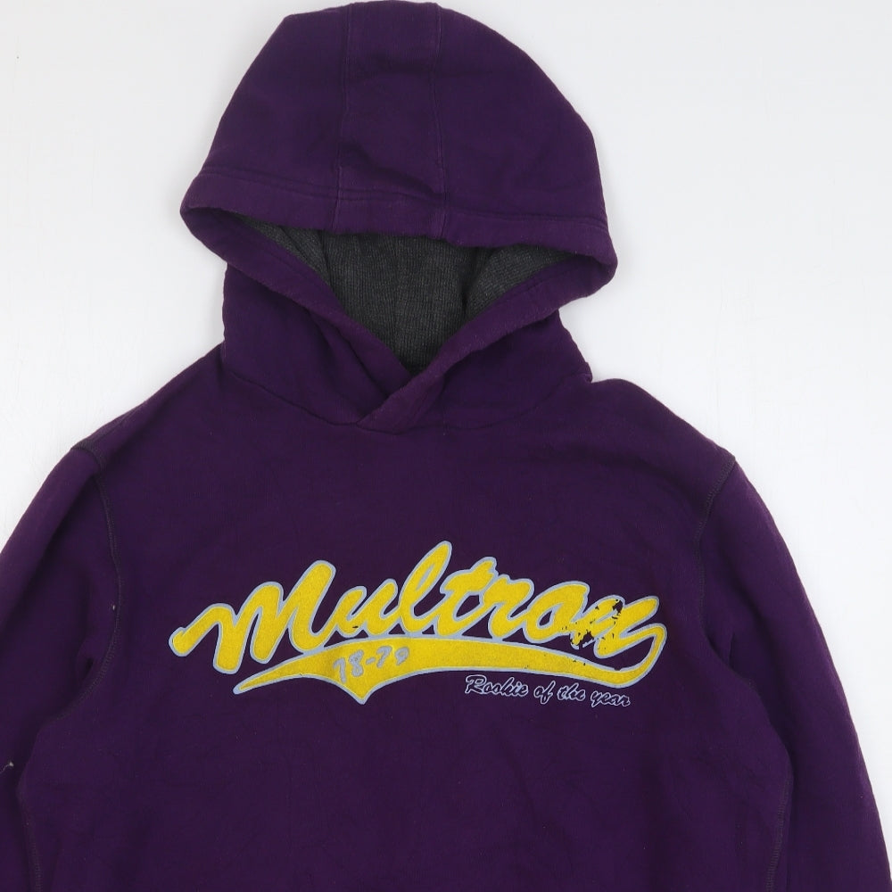 H&M Mens Purple Cotton Pullover Hoodie Size L