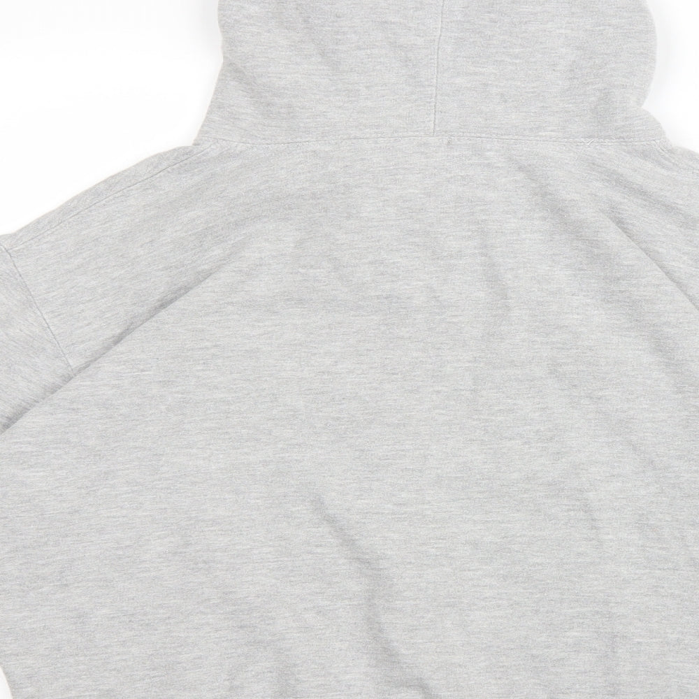PRETTYLITTLETHING Womens Grey Polyester Pullover Hoodie Size S Pullover