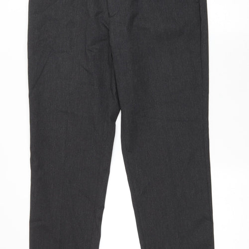 Primark Womens Grey Polyester Trousers Size 34 L29.5 in Regular Zip