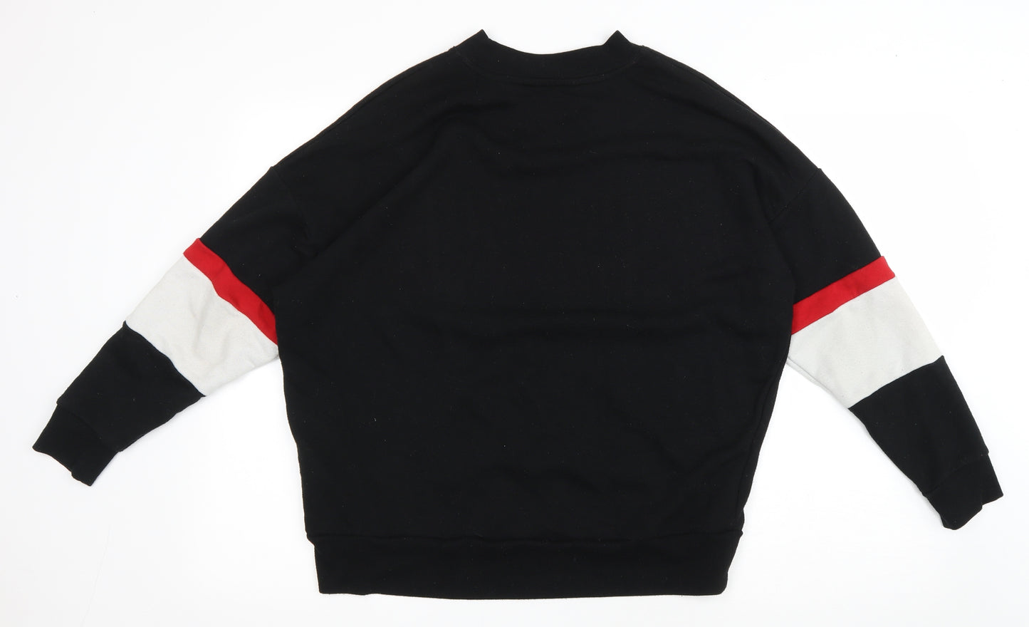 New Look Womens Black Colourblock Polyester Pullover Sweatshirt Size 10 Pullover