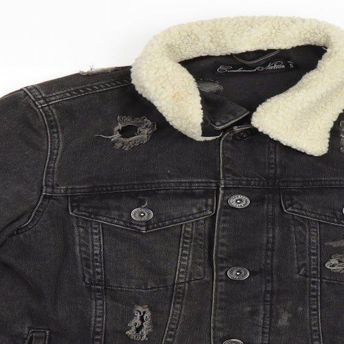 Condemned Nation Womens Grey Jacket Size S Button