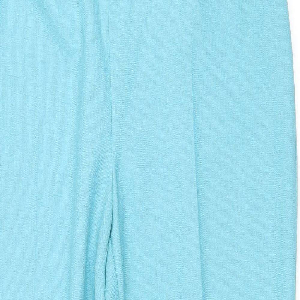 Eastex Womens Black Polyester Trousers Size 14 L27.5 in Regular Zip