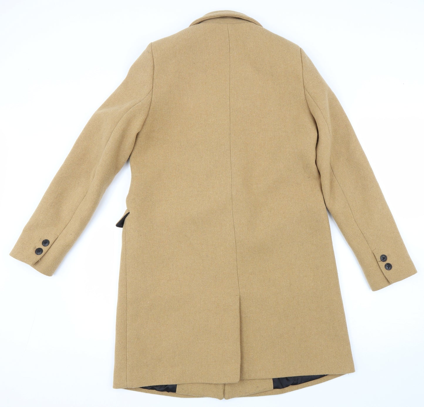 Zara Womens Brown Overcoat Coat Size S Button